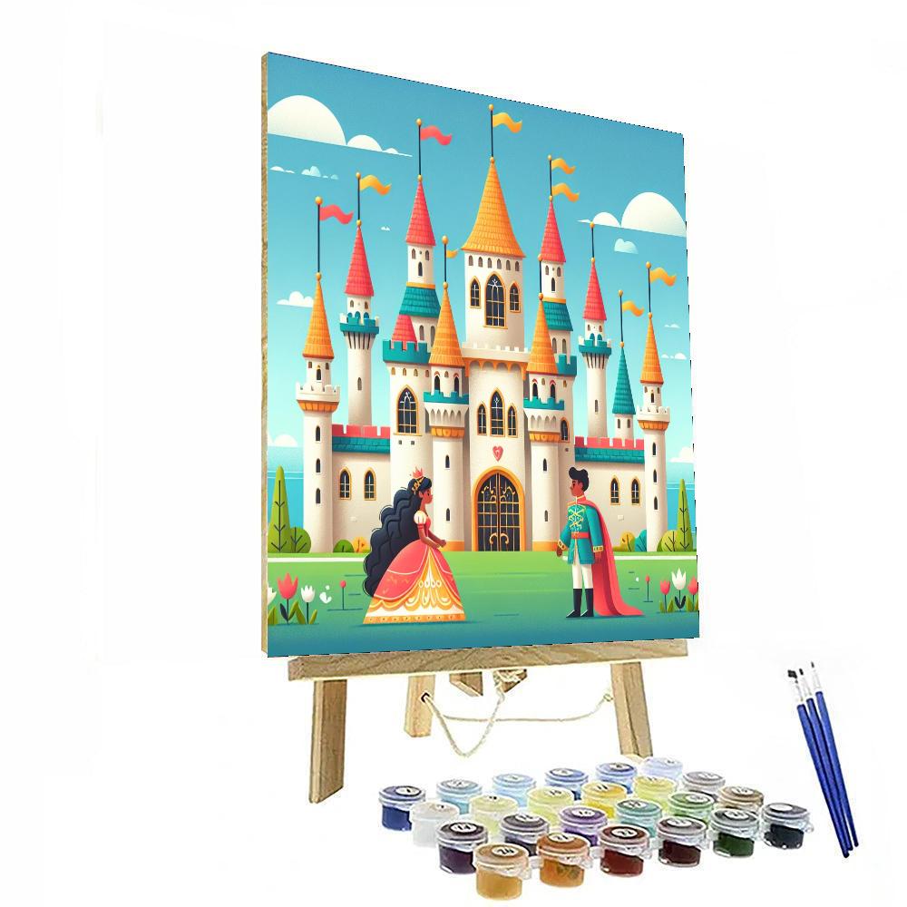 Charming Castle Of Dreams Painting Number Kit