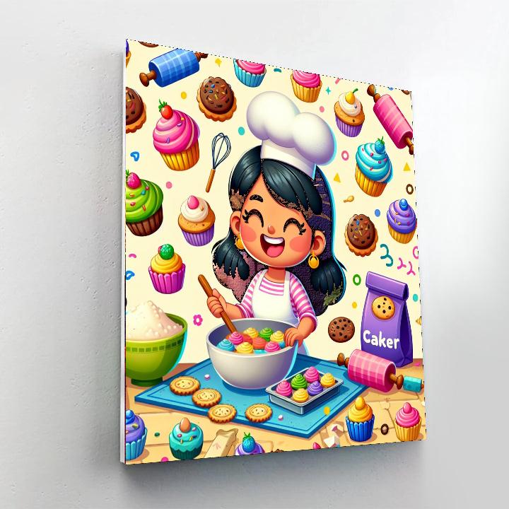 Bubbling Bakery Fun Paint By Numbers Art
