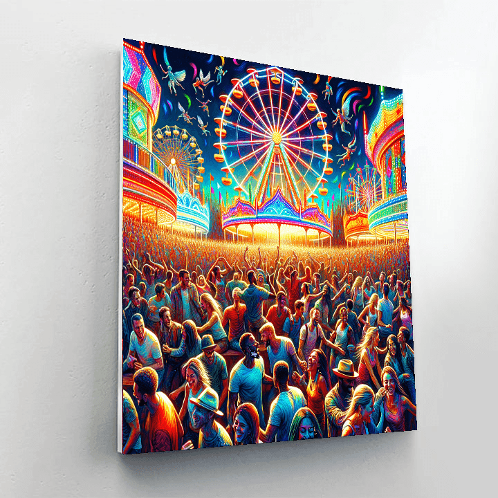 Joyful Carnival Day Paint By Numbers Art