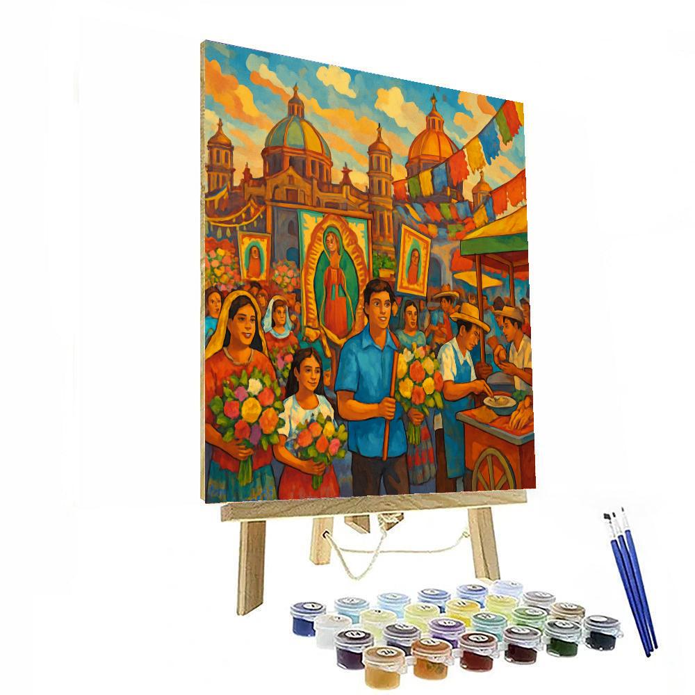 Dia De La Virgen De Guadalupe Number Painting