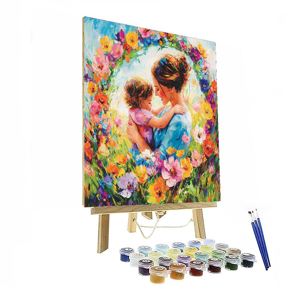 Hugs In Bloom DIY Paint By Numbers