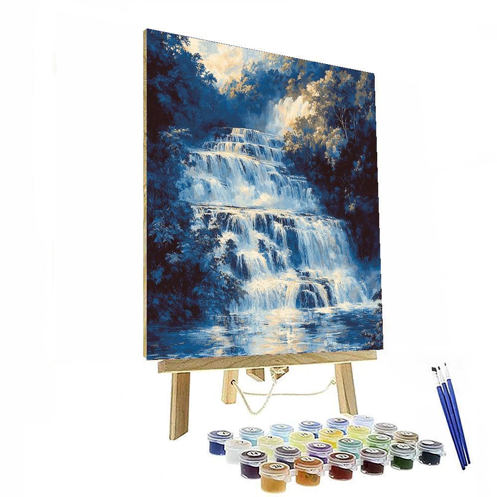 Michelangelo Inspired Ethereal Cascade  Paint By Numbers
