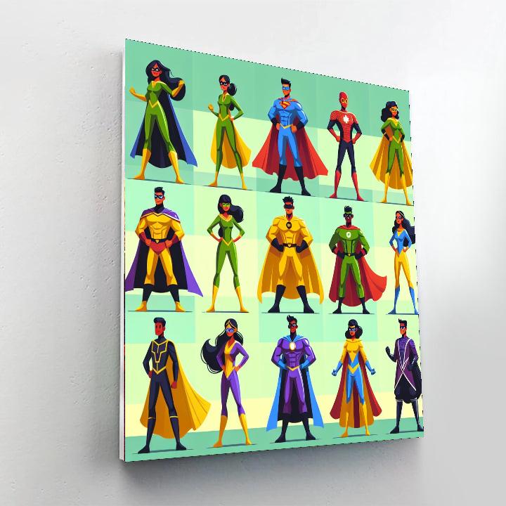 Superhero Squad Assemble Painting Number Kit
