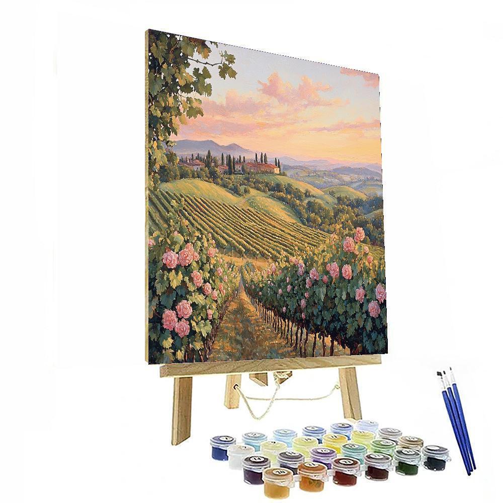 Sandro Botticelli Inspired Pastel Dawn In Tuscany  Paint By Numbers