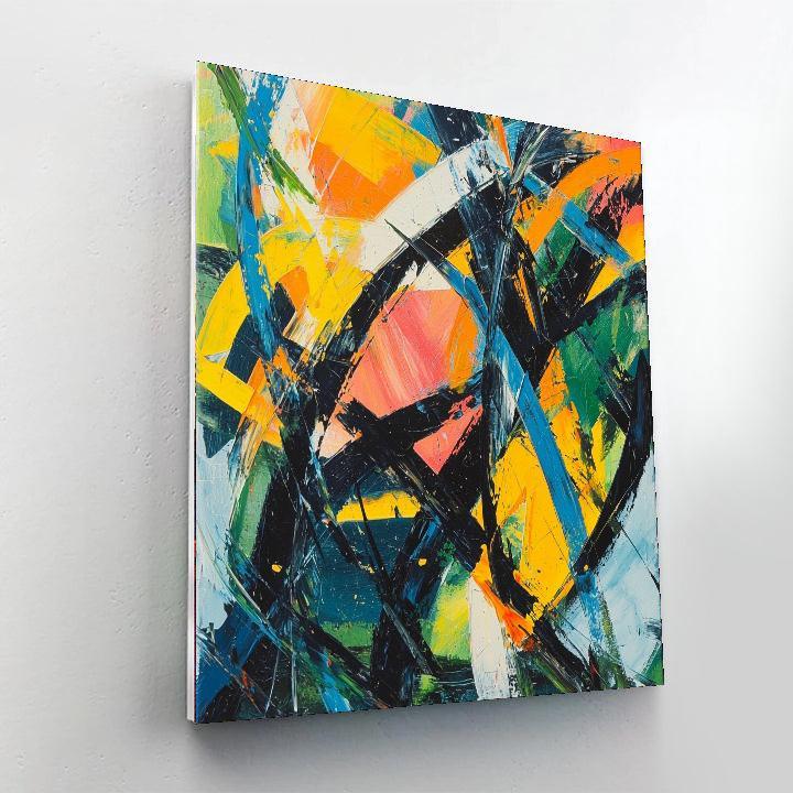Jackson Pollock Inspired Pollock's Chaotic Harmony  Numbered Painting Kits