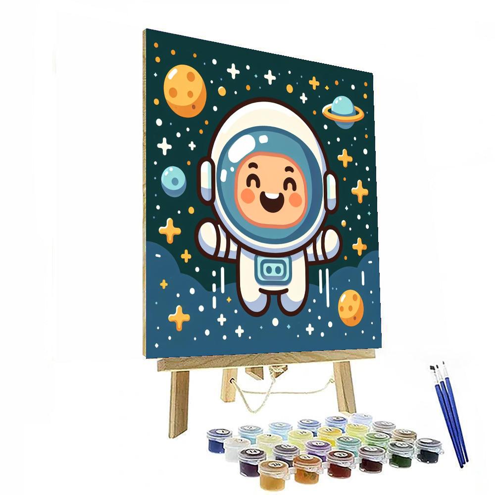 Jolly Astronaut Paint By Numbers Art
