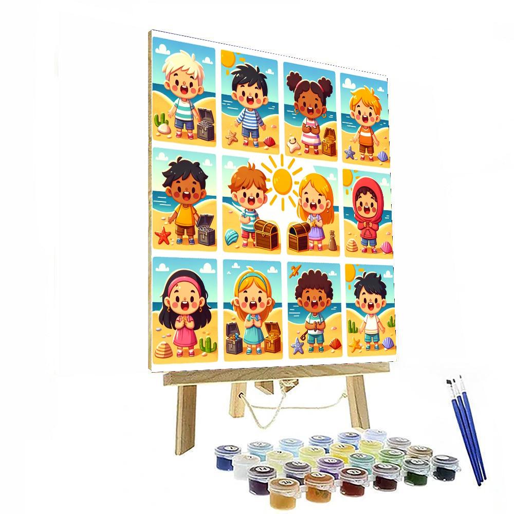 Seaside Treasure Seekers Paint By Color