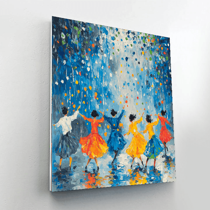 Renoir Inspired Dancing in the Rain - DIY Painting By Numbers Kit