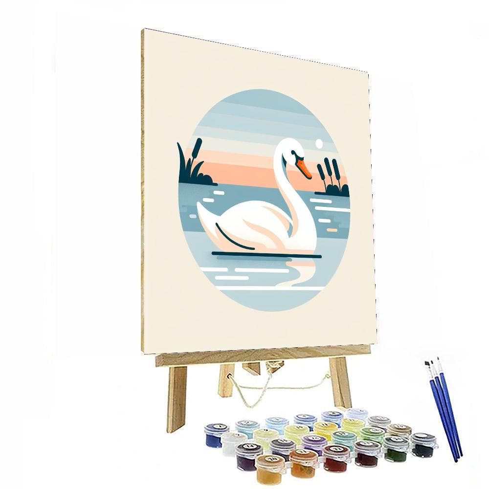 Sleek Swan Paint By Numbers Art