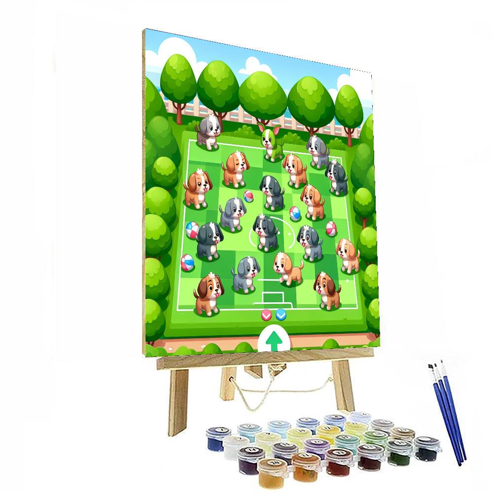 Puppy Park Playtime Painting Number Kit