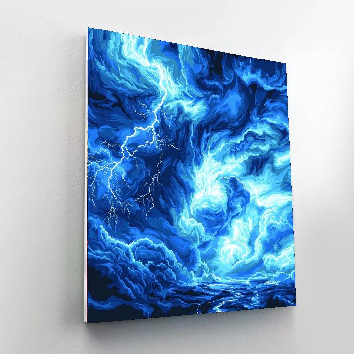 Michelangelo Inspired Ethereal Thunder  Paint By Color