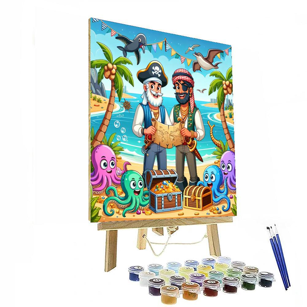 Pirate Treasure Cove Number Painting