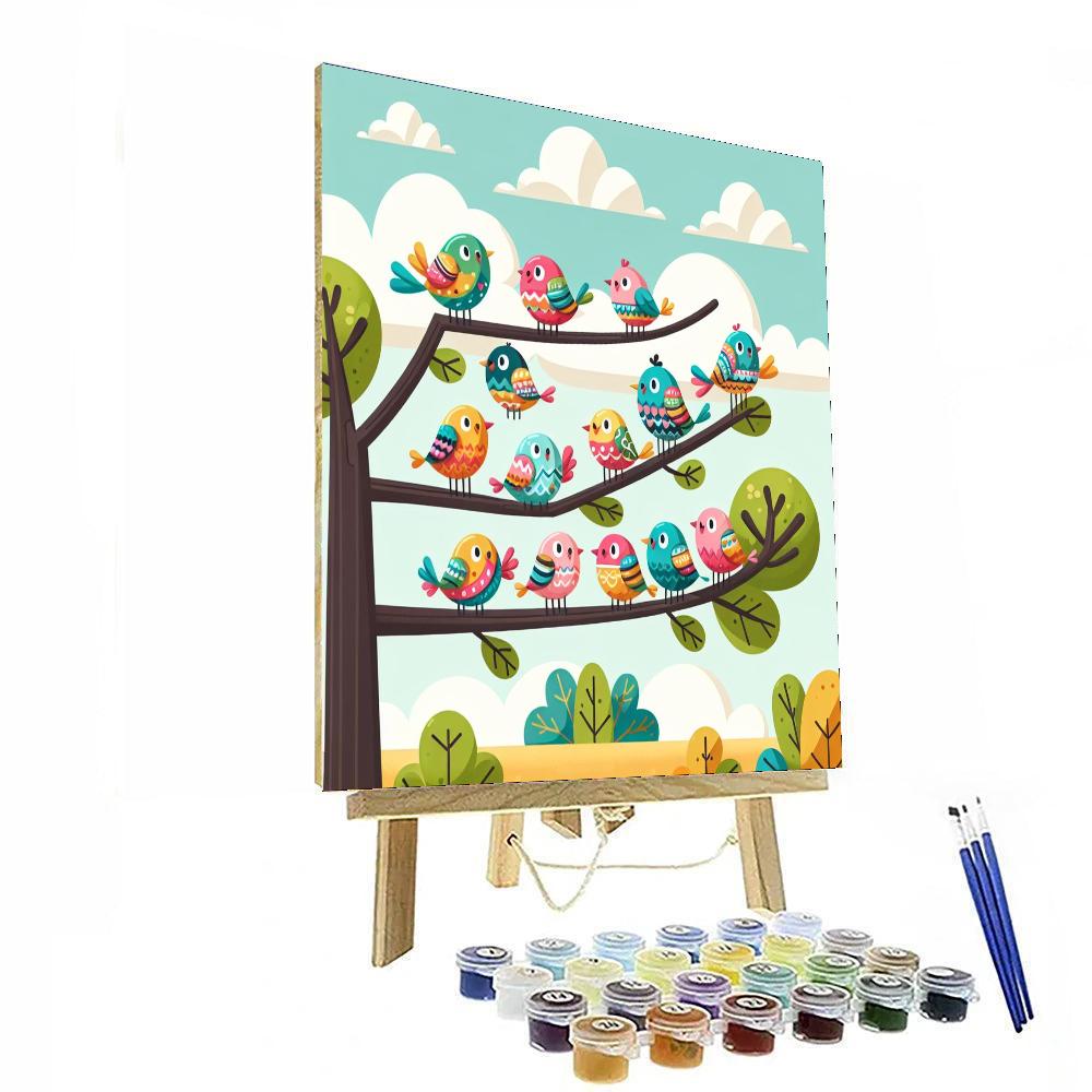Chirpy Birds Adventure DIY Paint By Numbers