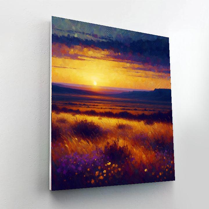 Golden Prairie Sunset Paint By Numbers