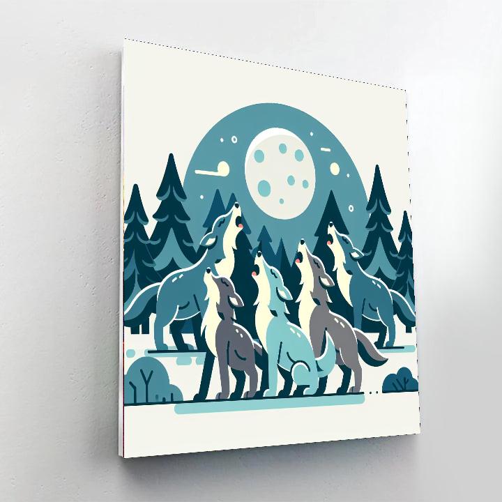 Wild Wolves Numbered Painting Kits