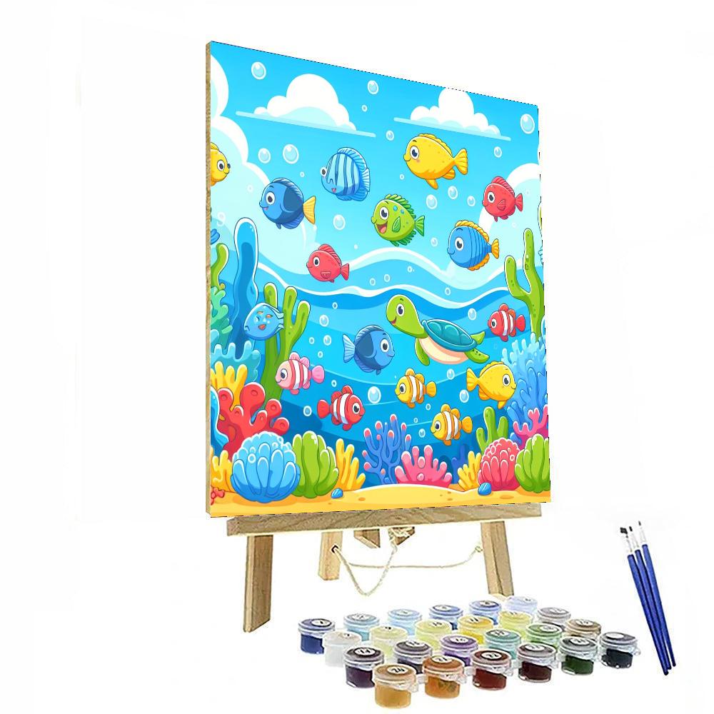 Cheerful Underwater Scene DIY Paint By Numbers