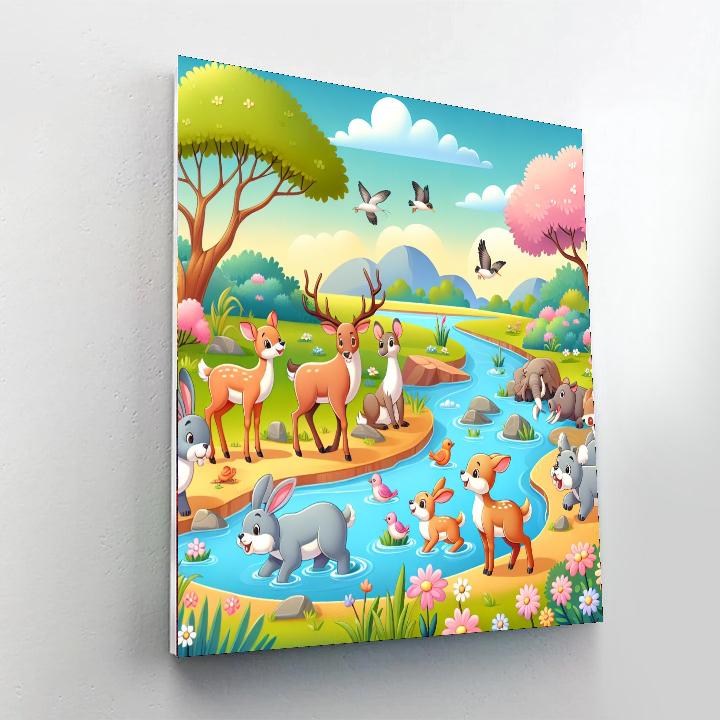 Springtime Stream Safari Numbered Painting Kits