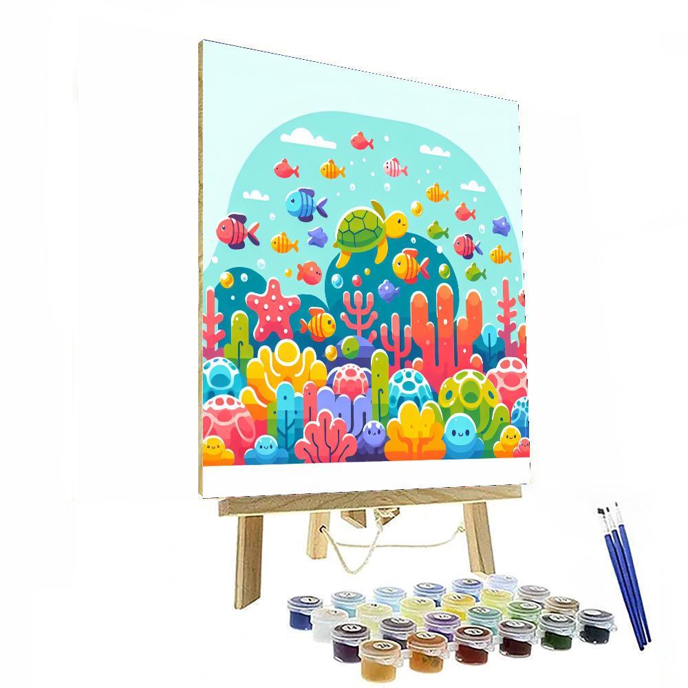 Ocean Explorer's Coral Reef Painting Number Kit