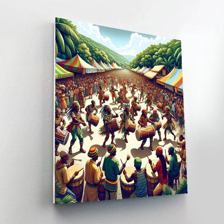 Maroon Festival - Jamaica Numbered Painting Kits