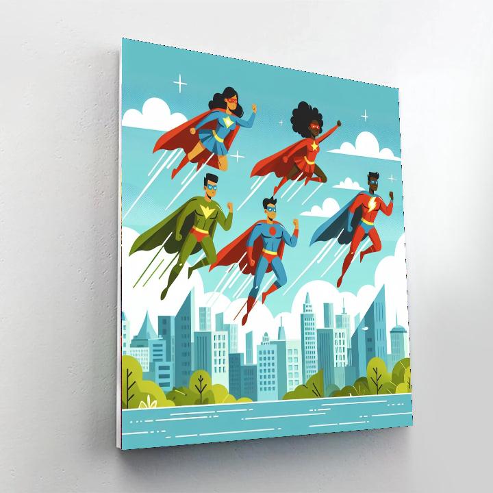 Superhero Power Squad Paint By Numbers Kits