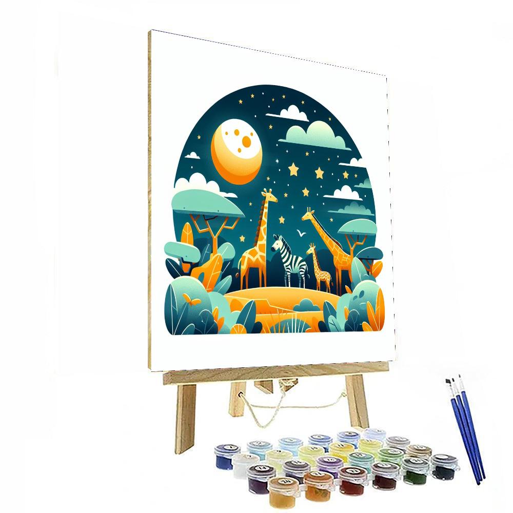 Safari Under The Stars Numbered Painting Kits