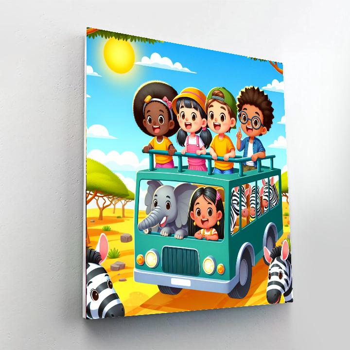 Fun Wildlife Safari Number Painting