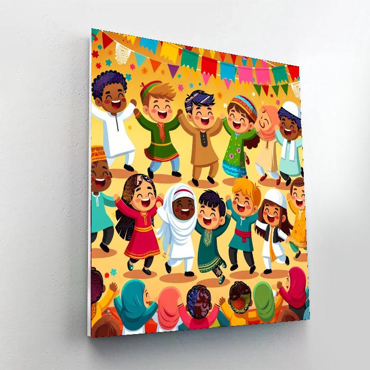 Festive Cultural Celebration Number Painting