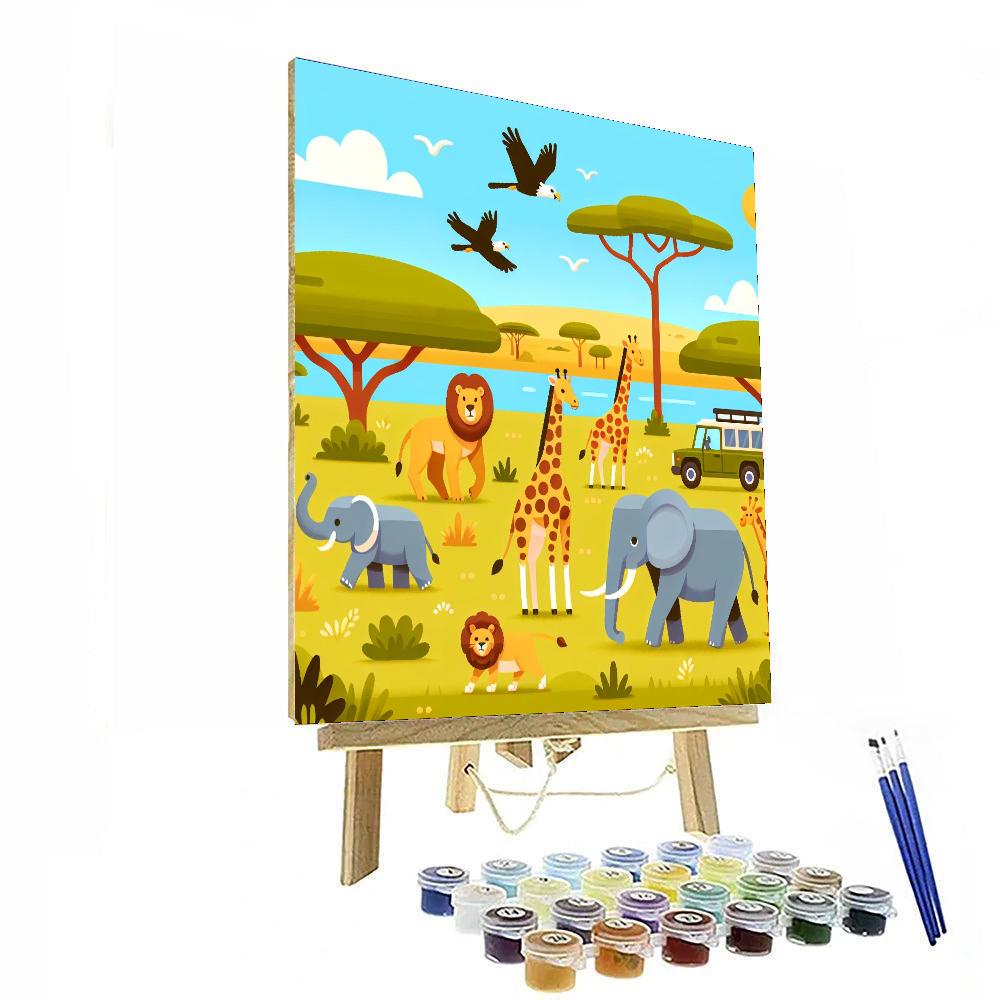 Safari In The Serengeti Paint By Numbers Art