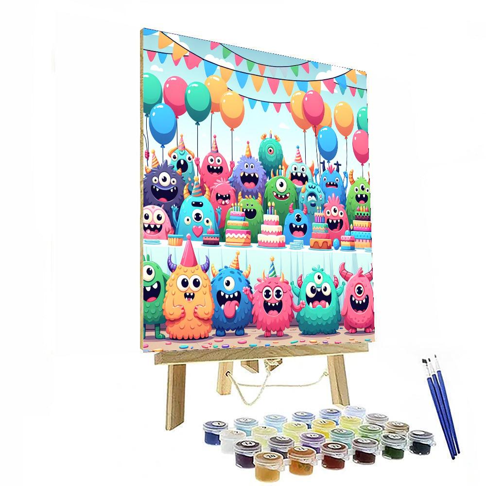 Whimsical Monster Bash DIY Paint By Numbers