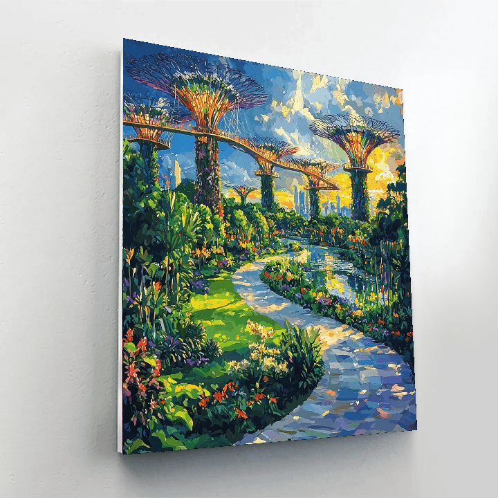 Gardens By The Bay - Singapore Paint By Numbers Art