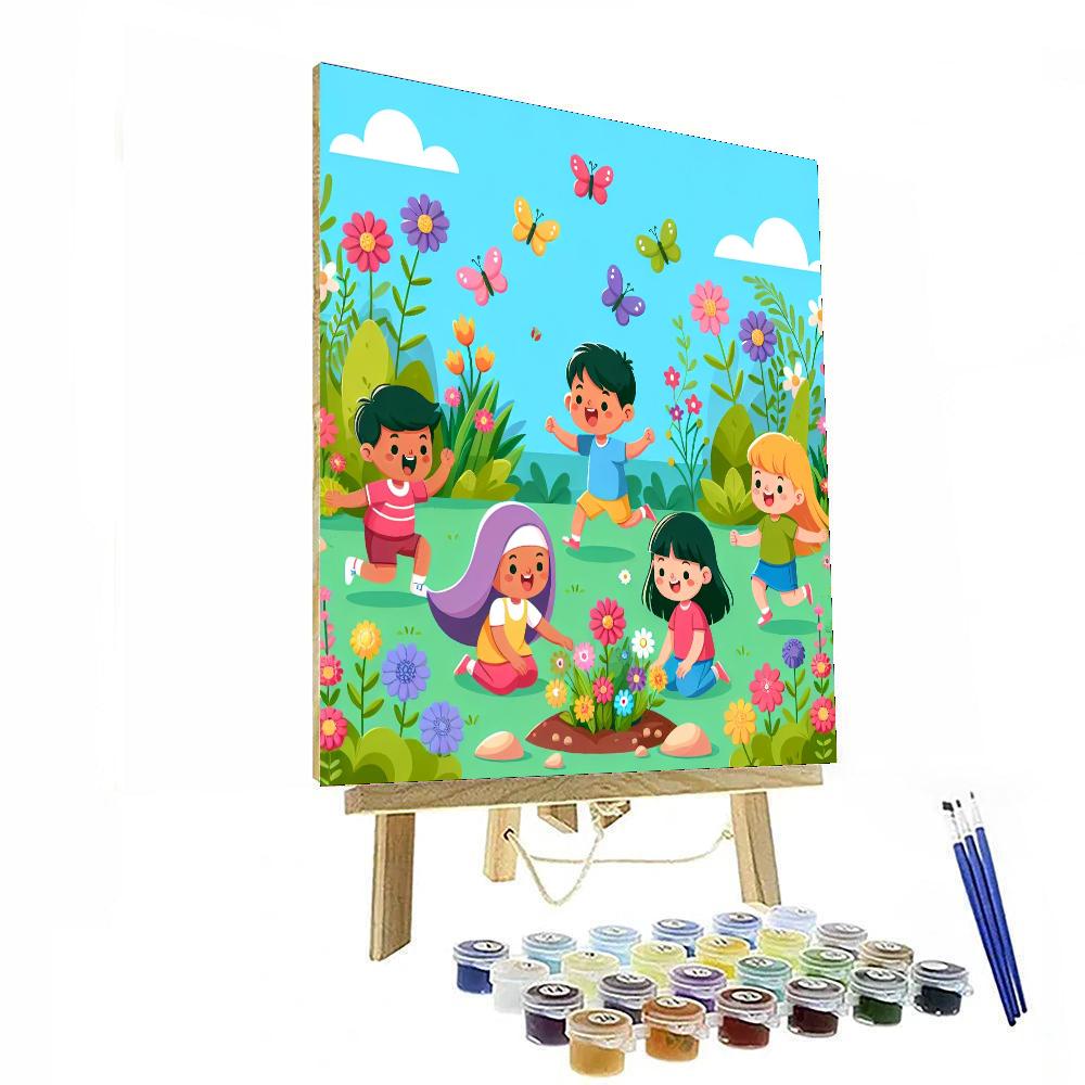Happy Garden Adventure Painting Number Kit