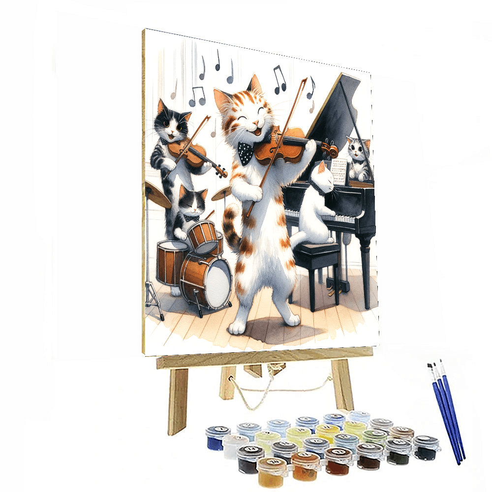 Musical Cats Paint By Numbers