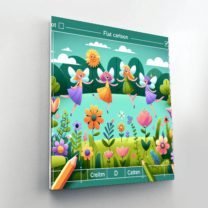 Fairytale Garden With Dancing Fairies Paint By Number