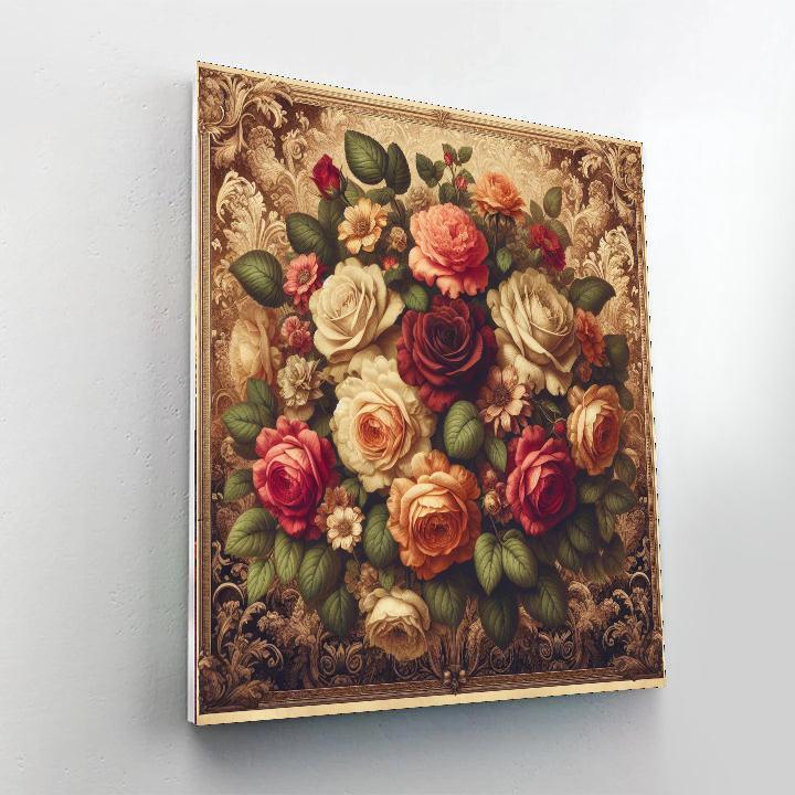 Victorian Floral Charm Paint By Color