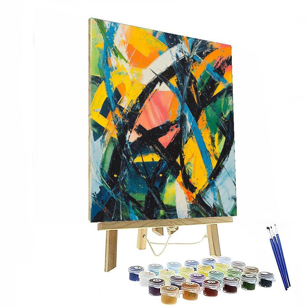 Jackson Pollock Inspired Pollock's Chaotic Harmony  Numbered Painting Kits