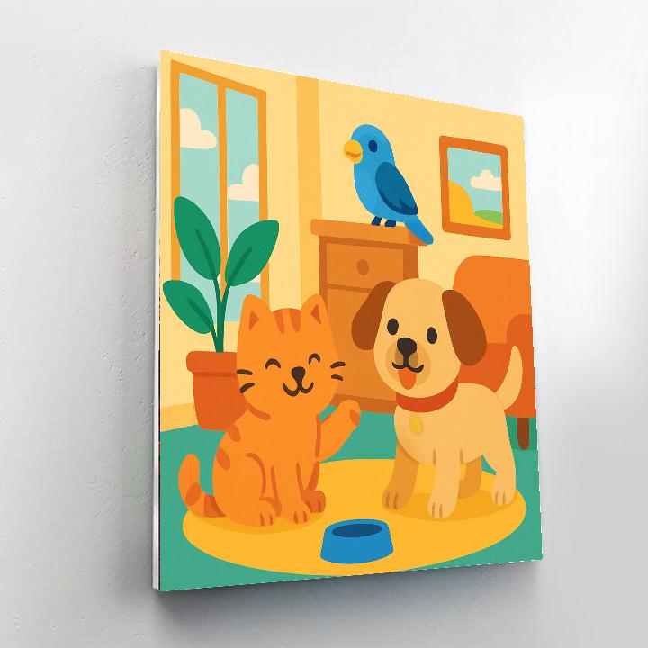 Friendly Pet Pals Paint By Color