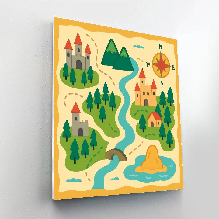 Little Explorer's Map DIY Paint By Numbers