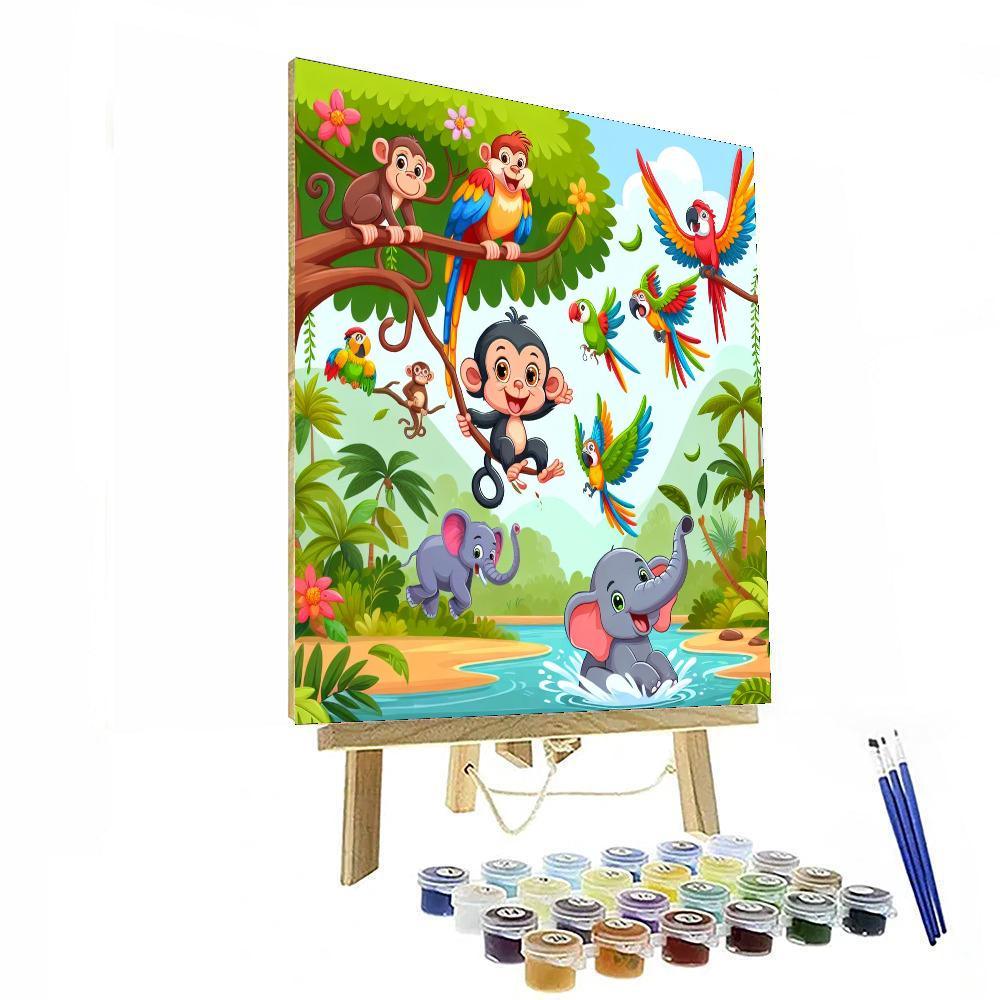 Happy Jungle Adventure Number Painting