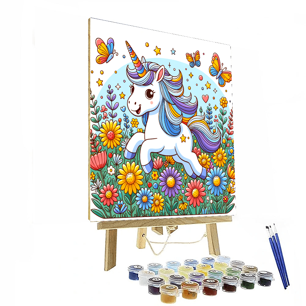 Enchanting Unicorn Meadow Paint By Number