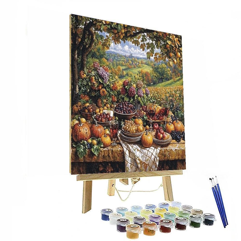 Norman Rockwell Inspired Rustic Harvest Feast  Paint By Numbers Kits