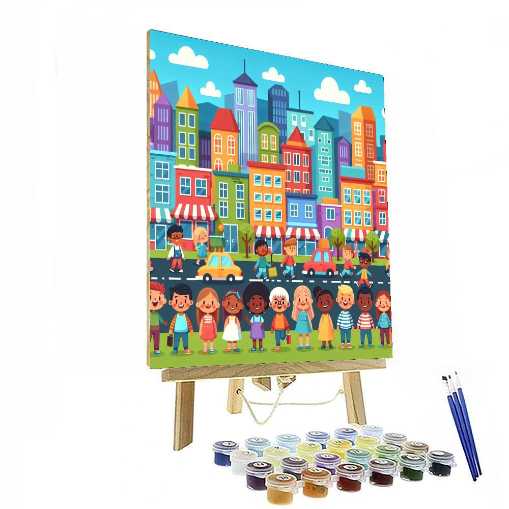 Adventure In The City Painting Number Kit