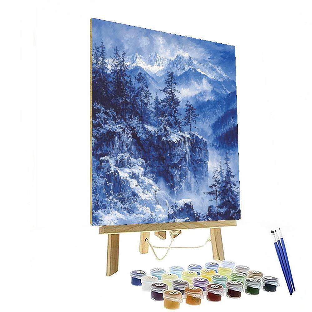 Caspar David Friedrich Inspired Sublime Alpine Serenity  Paint By Numbers Kits