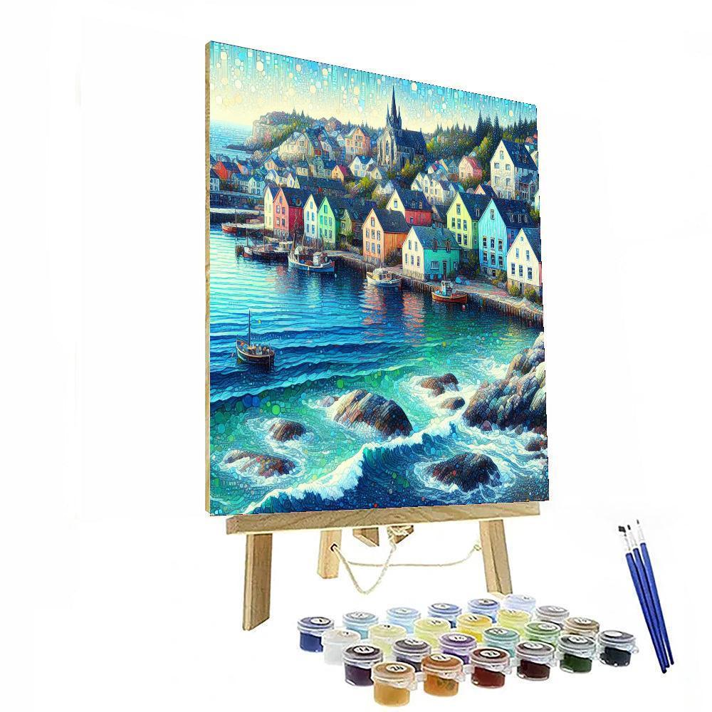 Coastal Village Charm Painting By Numbers Kit