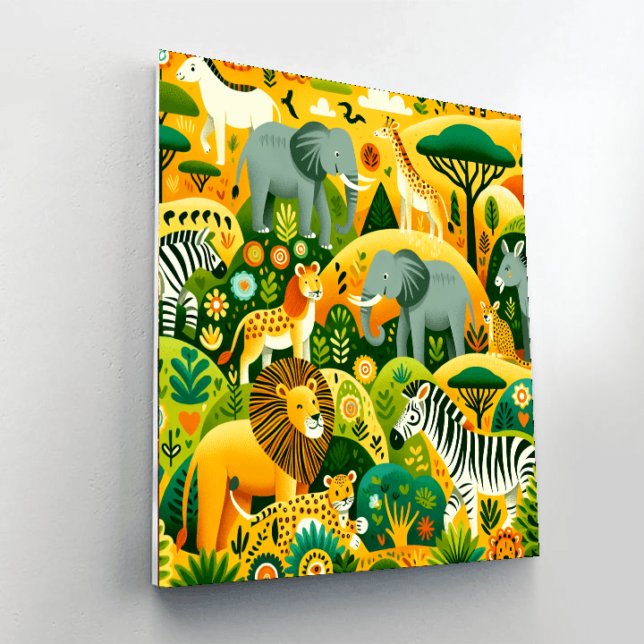 Adventurous Wildlife Safari Paint By Numbers