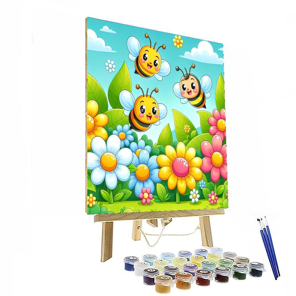 Buzzy Bee Bash Paint By Numbers