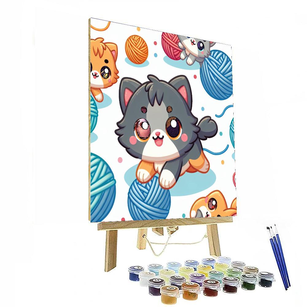 Mischievous Kittens Paint By Numbers Art