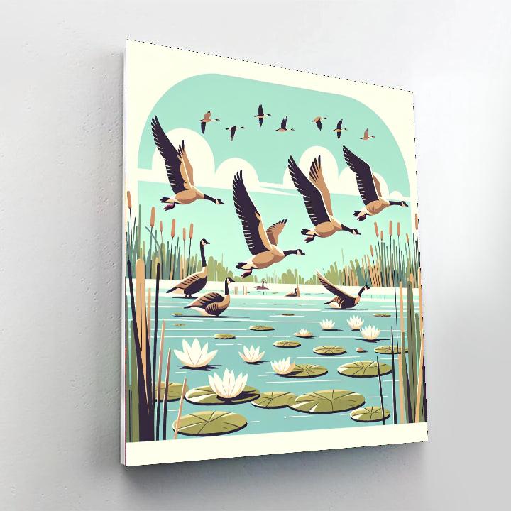 Gallant Goose Gathering Numbered Painting Kits