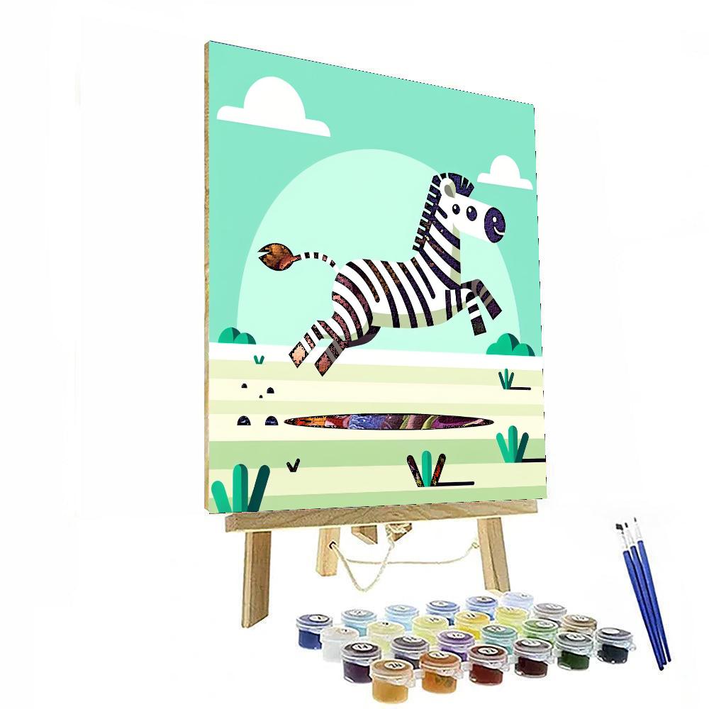 Zippy Zebra's Zigzag Painting Number Kit