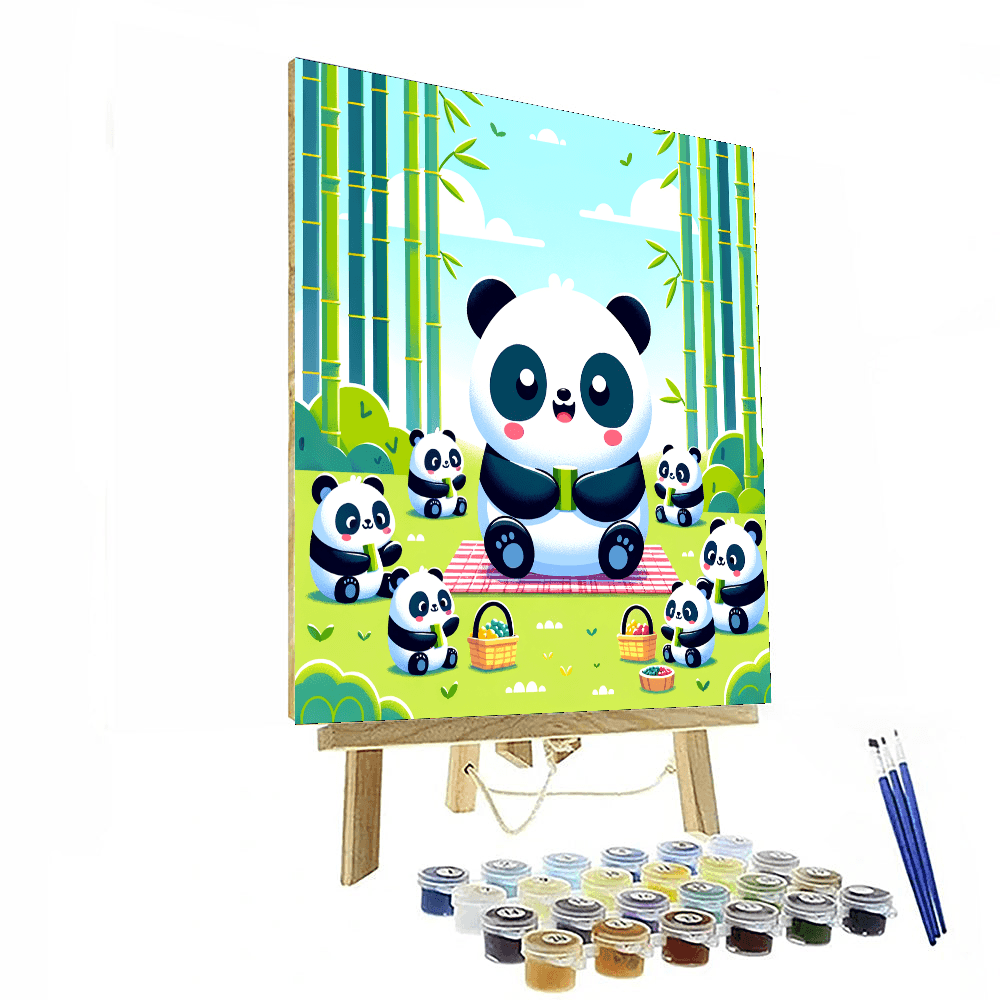 Magical Panda Picnic Paint By Number