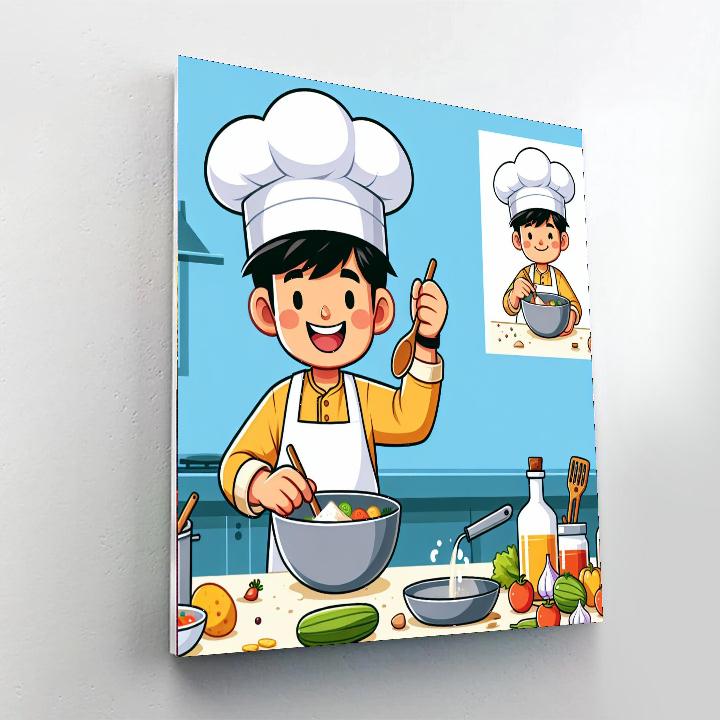 Curious Chef Paint By Numbers Art